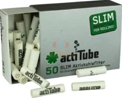Actitube Active Carbon Slim Filters 50 Pc.s Per Box X 2 Boxes