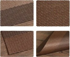 Vitamo™ Duurzame Placemats 4 Stuks - Hittebestendig - Makkelijk Schoon - Fijngeweven PVC - 30 X 45cm - Metallic Bruin 13 Vitamo™ Duurzame Placemats 4 Stuks - Hittebestendig - Makkelijk Schoon - Fijngeweven PVC - 30 X 45cm - Metallic Bruin -Skimask 1200x976 8