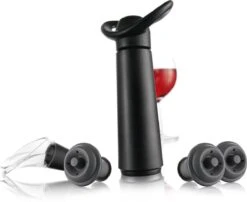 Vacu Vin Wijnpomp Concerto Vacuüm Rubber Zwart 5-delig -Skimask 1200x980