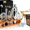 Xclusive-lifestyle® Luxe Cocktail Set - 16-Delige Cocktailset - Cocktail Shaker - 750ml - Robuuste Bamboe Houder - Nederlandstalig Receptboekje En RVS Cocktailrietjes - Luxe Cadeauverpakking - Een Uniek Kado -Skimask 1200x984 3
