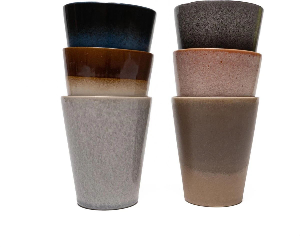 Koffiekopjes - Earth Koffiemok - 310ML - Koffiebeker - Set Van 6 Kopjes - Porselein - Hip En Trendy 3 Koffiekopjes - Earth Koffiemok - 310ML - Koffiebeker - Set Van 6 Kopjes - Porselein - Hip En Trendy