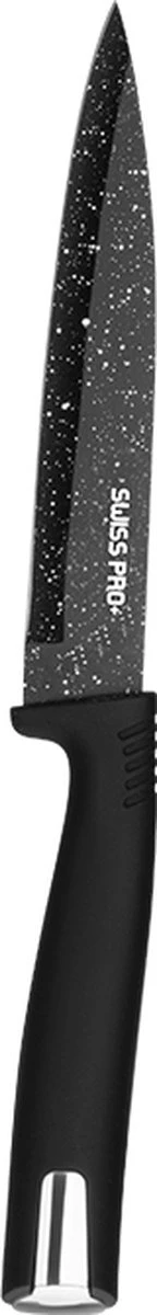 Swiss Pro+ - SP-KSBLK-S - 8-delige Keukenmessenset Met Standaard - Keramisch Messenset - RVS - Inclusief Messenblok - Zwart 11 Swiss Pro+ - SP-KSBLK-S - 8-delige Keukenmessenset Met Standaard - Keramisch Messenset - RVS - Inclusief Messenblok - Zwart - Afbeelding 9