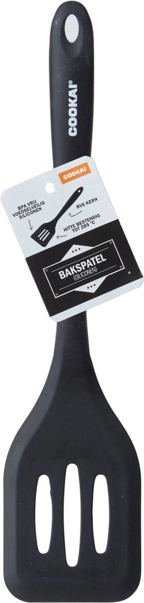 Bakspatel, Siliconen, Zwart - Cookai 3 Bakspatel, Siliconen, Zwart - Cookai