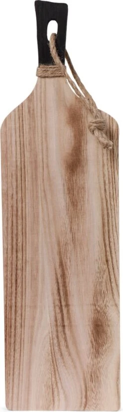 SENZA Borrelplank Met Handvat - Tapasplank - Paulownia Hout - Zwart Hout - 58 X 17 CM -Skimask 361x1200