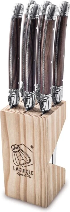 Laguiole Style De Vie Steakmessen Premium Line - 6-delig - Dark Wood
