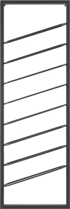 IN.HOMEXL Brickk Hangend Wijnrek - Industrieel Flessenrek - Minimalistisch - Zwart - Metaal - Voor 8 Wijnflessen - 40 X 7 X 120 Cm -Skimask 406x1200