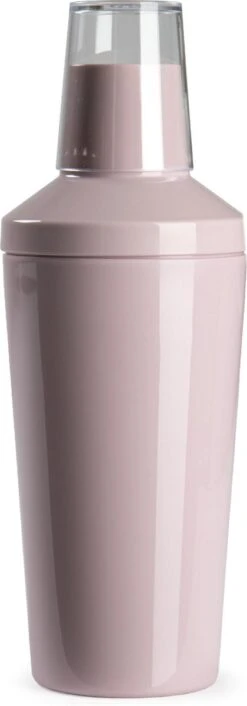 Cocktailshaker Van Kunststof In Het Oud Roze 500 Ml - 23 Cm Hoog - Cocktails Maken