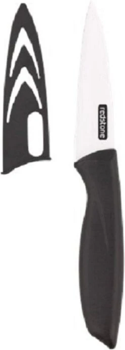 Redstone Groenten En Aardappelschilmes - Lemmet 8,5 Cm - Mes Met Beschermhoes - Wit