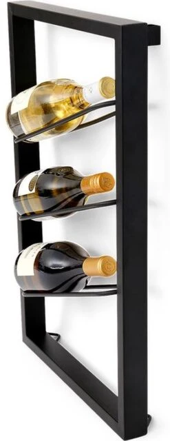Wijnrek Hangend Voor Wand En Muur - Zwart Metaal 12 Wijnrek Hangend Voor Wand En Muur - Zwart Metaal -Skimask 463x1200 1