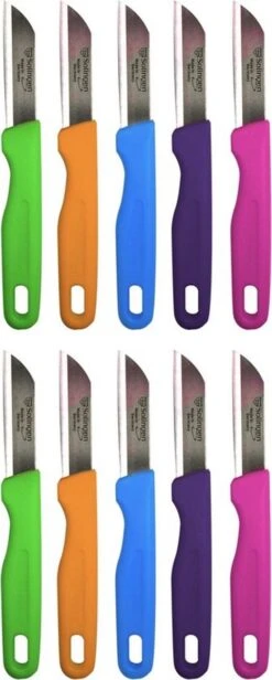 Solingen Schilmesje Duits - RVS - Mix Kleur - 10 Stuks - Zonder Blade Covers