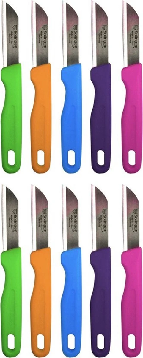 Solingen Schilmesje Duits - RVS - Mix Kleur - 10 Stuks - Zonder Blade Covers 3 Solingen Schilmesje Duits - RVS - Mix Kleur - 10 Stuks - Zonder Blade Covers