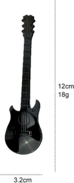 Merkloos 4 Theelepels In De Vorm Van Een Gitaar - Zwart -Skimask 490x1200 1