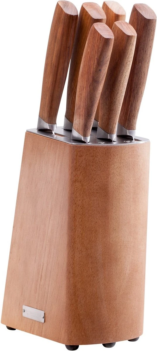 Diamant Sabatier - Babiole - Messenblok - 6delig - Acacia Hout - Roestvrijstaal 3 Diamant Sabatier - Babiole - Messenblok - 6delig - Acacia Hout - Roestvrijstaal