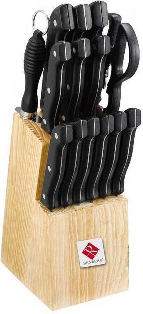 Renberg Messenblok - 15 Delig - Hout 3 Renberg Messenblok - 15 Delig - Hout