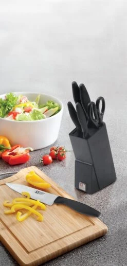 Richardson Sheffield Laser Cuisine Houten Messenblok 6-delig Zwart -Skimask 573x1200