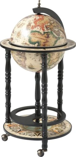 Brulo Wereldbol Globe Globebar Barglobe Vespucci Zwart/Wit 33 Cm -Skimask 581x1200 1