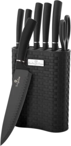 Berlinger Haus Messenset Met Messenblok - 7-delig - Zwart Met Zilveren Detail 17 Berlinger Haus Messenset Met Messenblok - 7-delig - Zwart Met Zilveren Detail -Skimask 588x1200