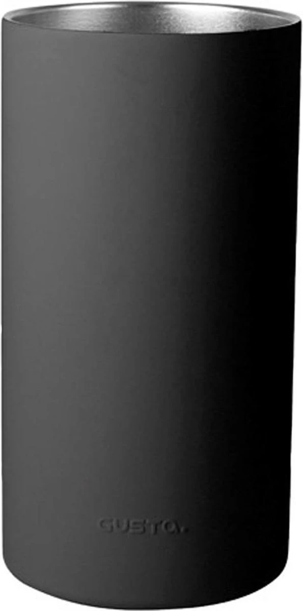 Gusta Wijnkoeler Ø10x19cm Zwart Dubbelwandig Geïsoleerd 3 Gusta Wijnkoeler Ø10x19cm Zwart Dubbelwandig Geïsoleerd