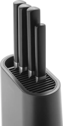 Brabantia Profile Universeel Messenblok - Met Keukengerei Houder - Dark Grey 18 Brabantia Profile Universeel Messenblok - Met Keukengerei Houder - Dark Grey -Skimask 602x1200