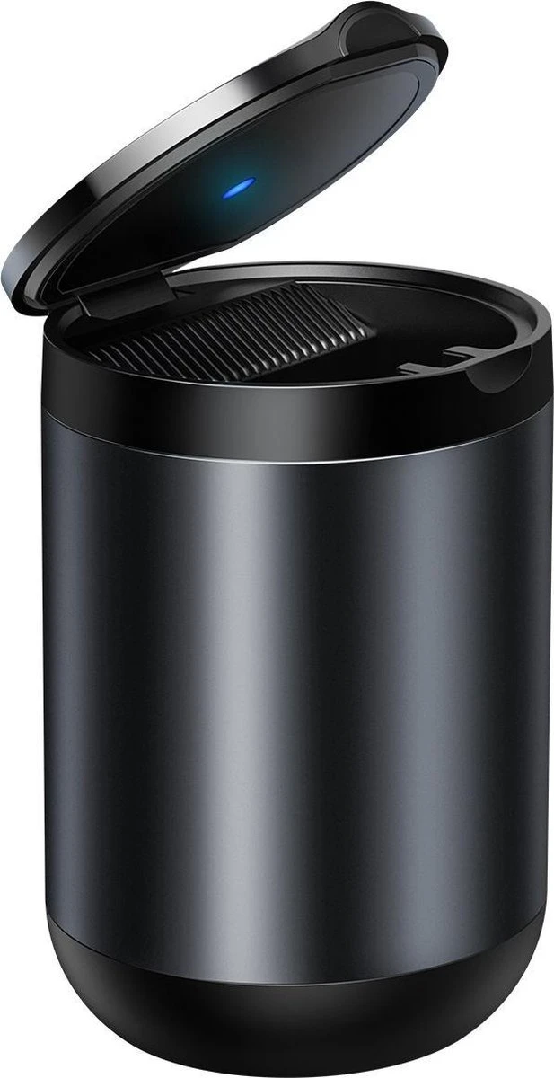 Baseus - Premium Auto Asbak + LED Light - Vlambestendig - Car Ashtray - Space Gray 3 Baseus - Premium Auto Asbak + LED Light - Vlambestendig - Car Ashtray - Space Gray