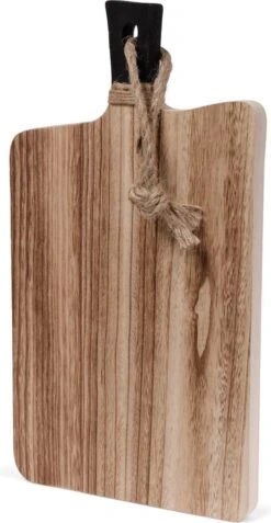 SENZA Borrelplank Met Handvat - Tapasplank - Paulownia Hout - Zwart Hout - 40 X 22 CM -Skimask 622x1200 2