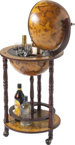 Brulo Wereldbol Globe Bar - Wijnrek - ⌀ 33 Cm - Bruin - Vespucci -Skimask 624x1200 1