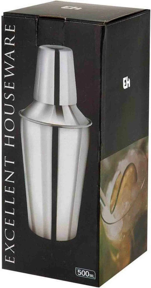 Excellent Houseware Driedelige Cocktailshaker Budget 500 Ml 6 Excellent Houseware Driedelige Cocktailshaker Budget 500 Ml - Afbeelding 4