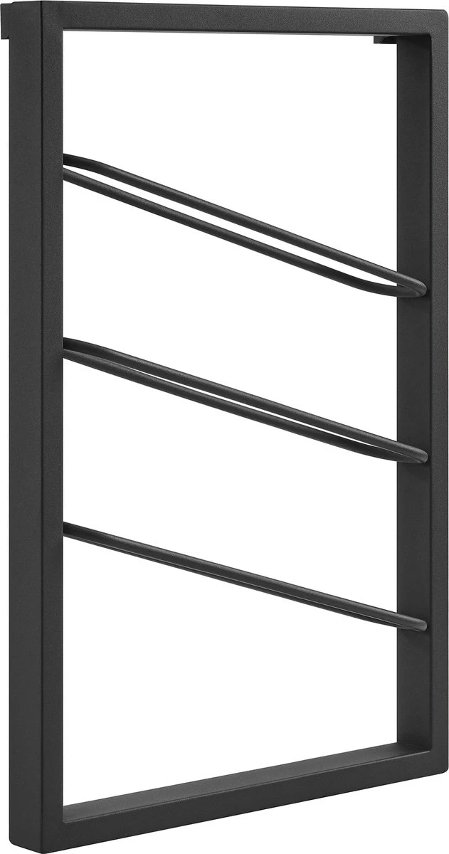 IN.HOMEXL Sandd - Hangend Wijnrek - Industrieel Flessenrek - Minimalistisch - Zwart - Metaal - Voor 3 Wijnflessen - 40 X 7 X 60 Cm 5 IN.HOMEXL Sandd - Hangend Wijnrek - Industrieel Flessenrek - Minimalistisch - Zwart - Metaal - Voor 3 Wijnflessen - 40 X 7 X 60 Cm - Afbeelding 3