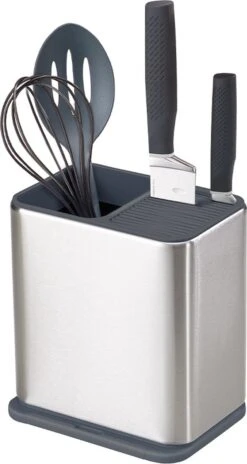 Joseph Joseph Surface Messenblok En Keukenhulphouder - Rvs - 18 X 20 X 13 Cm - Zilverkleurig
