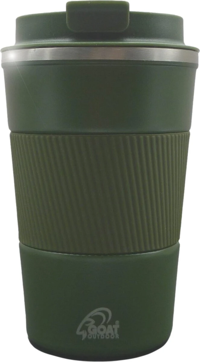 GOAT Outdoor RVS Koffiebeker To Go - Thermosbeker - Theebeker - Reisbeker - Lekvrij - 380ml - Groen 3 GOAT Outdoor RVS Koffiebeker To Go - Thermosbeker - Theebeker - Reisbeker - Lekvrij - 380ml - Groen