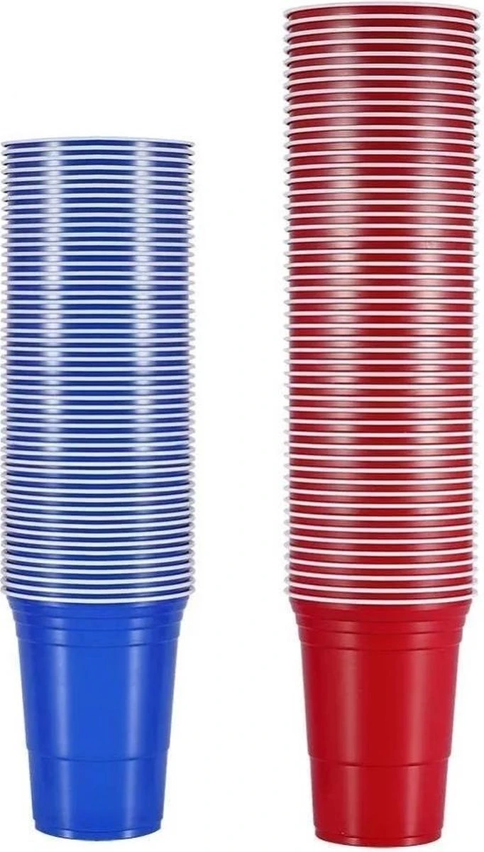 Merkloos Beerpong - 50 Stuk(s) Blue Cups & Red Cups Inc. 3 Ballen - Beerpong Drankspel - Plastic Bekers 5 Merkloos Beerpong - 50 Stuk(s) Blue Cups & Red Cups Inc. 3 Ballen - Beerpong Drankspel - Plastic Bekers - Afbeelding 3