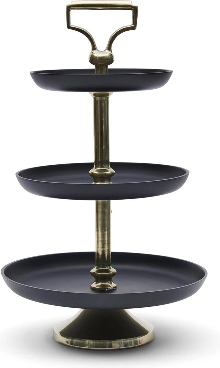 Riviera Maison Etagere 3 Laags - New York Etagère - Zwart 3 Riviera Maison Etagere 3 Laags - New York Etagère - Zwart