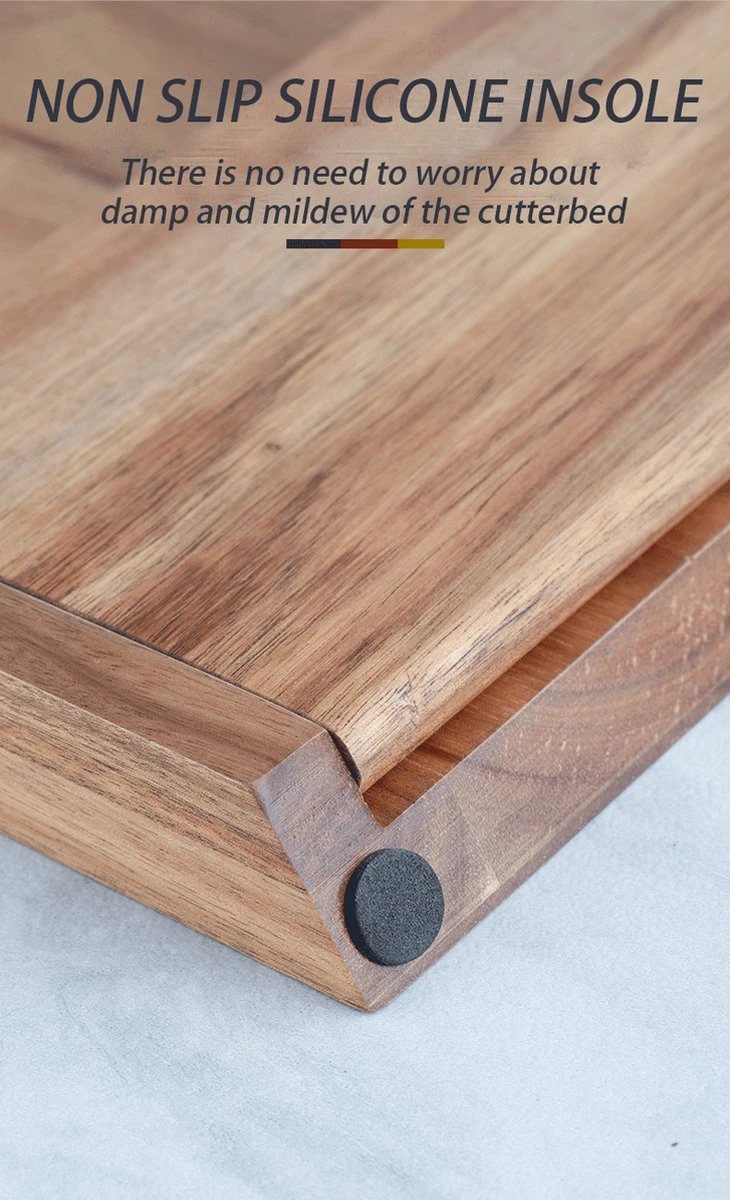 Faseras Messenblok Zonder Messen - Magnetisch - Acaciahout - Messenhouder - Zwart Met Stippen 6 Faseras Messenblok Zonder Messen - Magnetisch - Acaciahout - Messenhouder - Zwart Met Stippen - Afbeelding 4