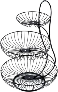 YNONA Fruitschaal - 3 Laags - Zwart - Fruitmand - Fruitmand Metaal - Etagère - Decoratie Schaal -Skimask 753x1200 1