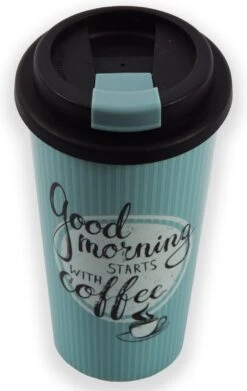 Travel Mug - 450 Ml - Koffiebeker To Go - Mok Koffie Of Thee - Reisbeker, Koffiebeker - Coffee To Go Beker - CRUISING TRAVEL MUG - To-Go Beker GOODMORNING Kleine Formaat -Skimask 758x1200 2