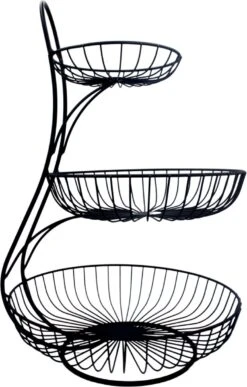 YNONA Fruitschaal - 3 Laags - Zwart - Fruitmand - Fruitmand Metaal - Etagère - Decoratie Schaal -Skimask 765x1200 4