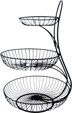 YNONA Fruitschaal - 3 Laags - Zwart - Fruitmand - Fruitmand Metaal - Etagère - Decoratie Schaal -Skimask 766x1200 2