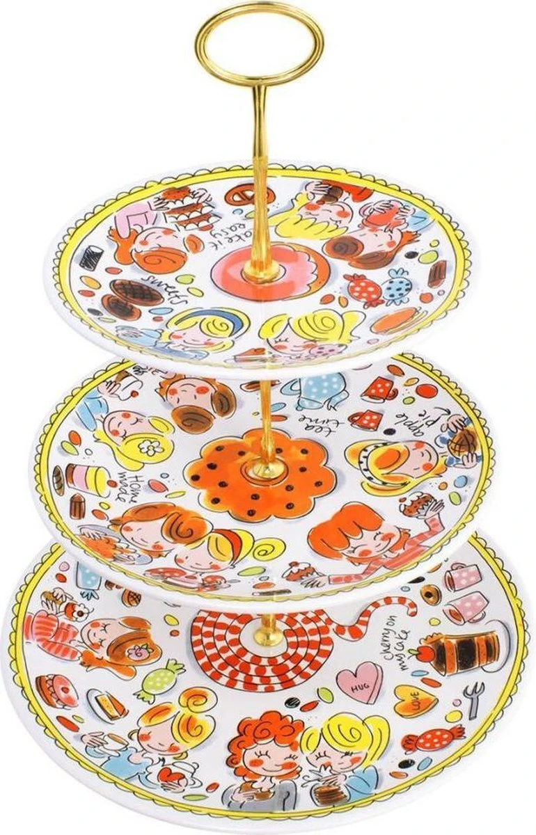 Blond Amsterdam Even Bijkletsen Etagère - 3 Laags - ∅26cm+∅22cm+∅18 Cm 3 Blond Amsterdam Even Bijkletsen Etagère - 3 Laags - ∅26cm+∅22cm+∅18 Cm