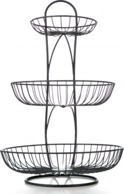 YNONA Fruitschaal - 3 Laags - Zwart - Fruitmand - Fruitmand Metaal - Etagère - Decoratie Schaal -Skimask 770x1200 3