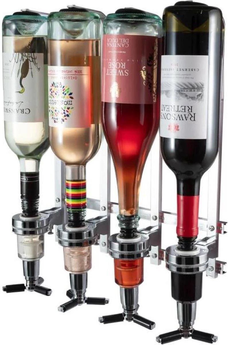 Merkloos Bardispenser - Drankdispenser -Muurdispenser - Bar - Shottapper- Dranktapper - Shotjes - Bar Butler Voor 4 Flessen 3 Merkloos Bardispenser - Drankdispenser -Muurdispenser - Bar - Shottapper- Dranktapper - Shotjes - Bar Butler Voor 4 Flessen