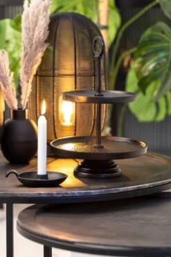 Light & Living Etagère Lutek - Zwart - 2 Laags -Skimask 800x1200 194