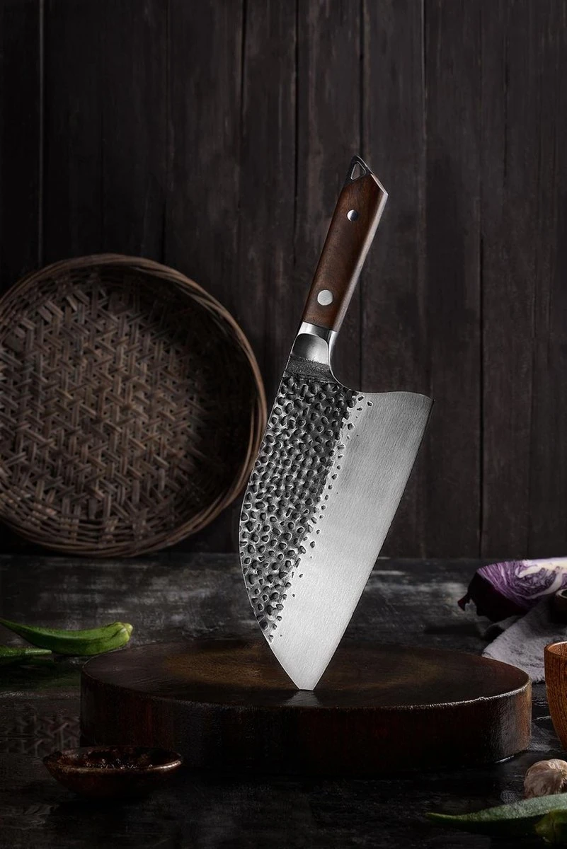 Hakbijl - Slagersmes - BBQ - Handmade - Hak Mes - Mes - Mannen - Koken - BBQ Master - Roestvrij Staal - Stoer - Handgemaakt - Koksmes - CADEAU TIP! 7 Hakbijl - Slagersmes - BBQ - Handmade - Hak Mes - Mes - Mannen - Koken - BBQ Master - Roestvrij Staal - Stoer - Handgemaakt - Koksmes - CADEAU TIP! - Afbeelding 5