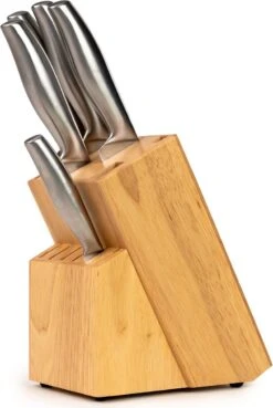 Messenblok Zonder Messen - Houten Messenhouder Van Coninx - Rubberhout Licht - Messenopberger -Skimask 804x1200