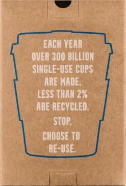 Ecoffee Cup Dotonburi PLA - Koffiebeker To Go 350 Ml - Blauw Siliconen -Skimask 812x1200