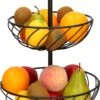 Dubbele Etagere Fruitschaal/fruitmand Rond Zwart Metaal 27 X 39 Cm -Skimask 825x1200 8