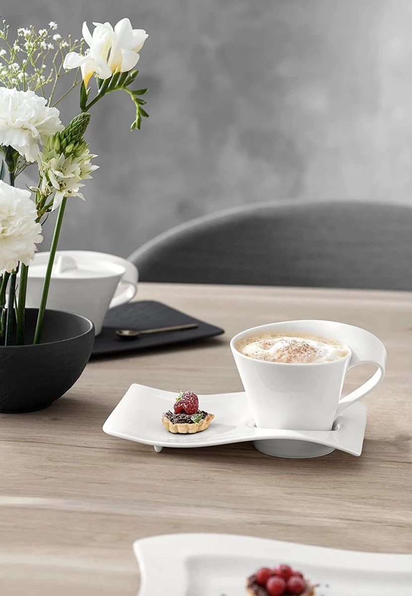 Villeroy & Boch New Wave Cappuccinoset - 8 Delig - Wit 6 Villeroy & Boch New Wave Cappuccinoset - 8 Delig - Wit - Afbeelding 4