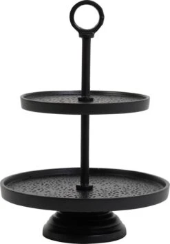 Light & Living Etagère Lutek - Zwart - 2 Laags -Skimask 836x1200 5