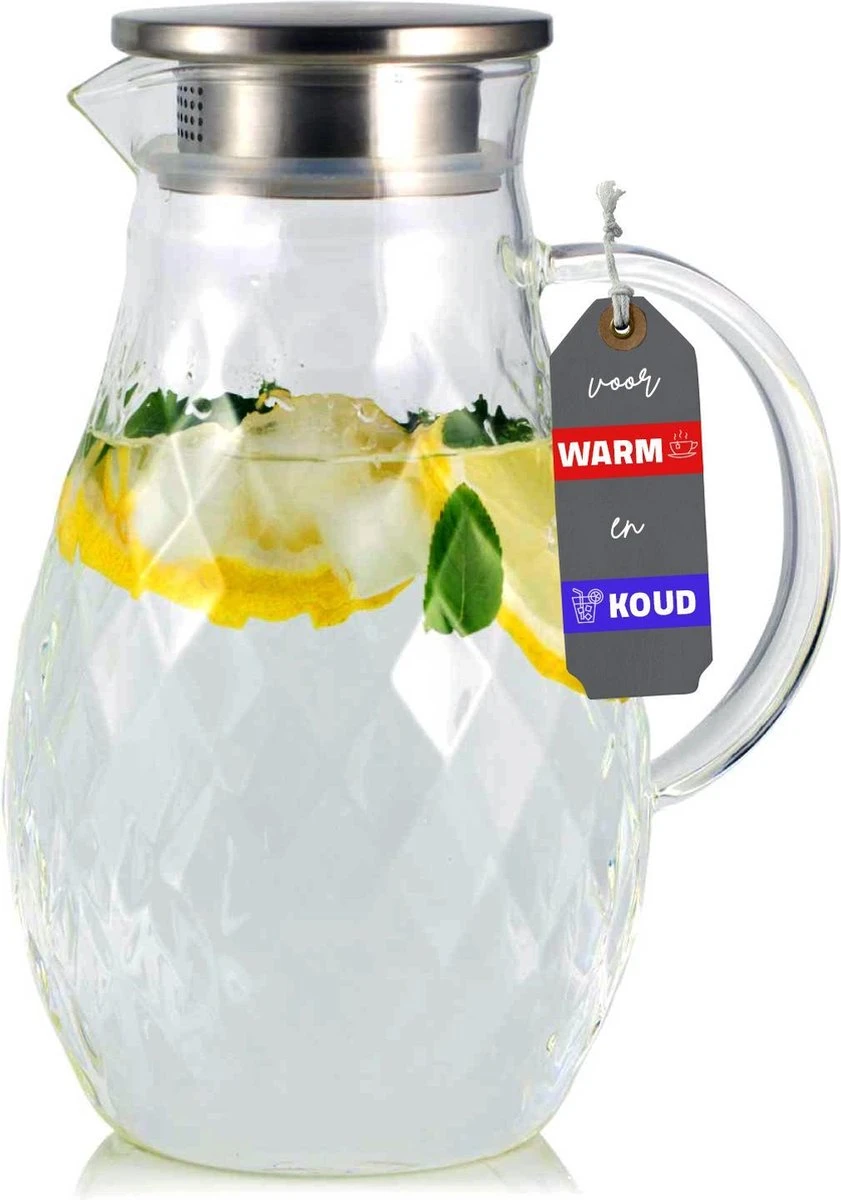 JCPKitchen Waterkan Met Filter - 2L - Glas 3 JCPKitchen Waterkan Met Filter - 2L - Glas