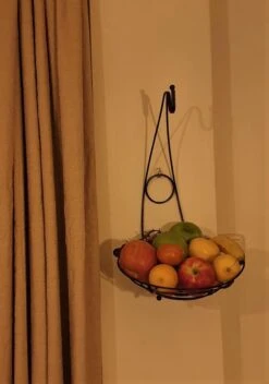 Merkloos Fruitmand Met Banaanhouder – Fruitschaal Zwart – Fruitmand Zwart Metaal – Bananenhouder – Fruitmand Hangend - Decoratieve Schaal – Keuken – 27x27x39 -Skimask 842x1200 4