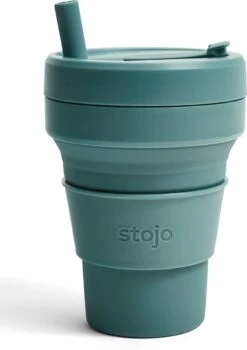Stojo - Biggie Cup - 470 Ml - Herbruikbaar - Opvouwbaar - Groen -Skimask 846x1200 3